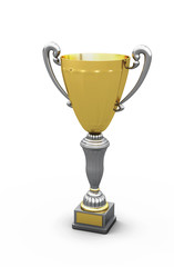Golden trophy cup