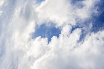 Blue sky and white cloud in day