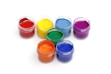 paint on the white background