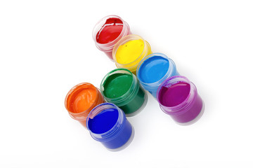 paint on the white background