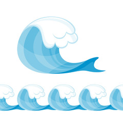 Desorative wave element and seamless border.