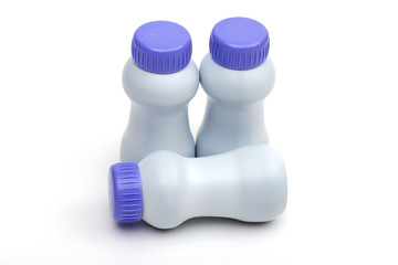 plastic bottle on the white background