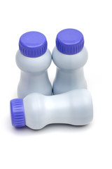 plastic bottle on the white background