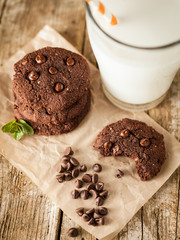 Double chocolate chip cookies