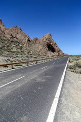 Scenery in Teide National Park in Tenerife, Spain