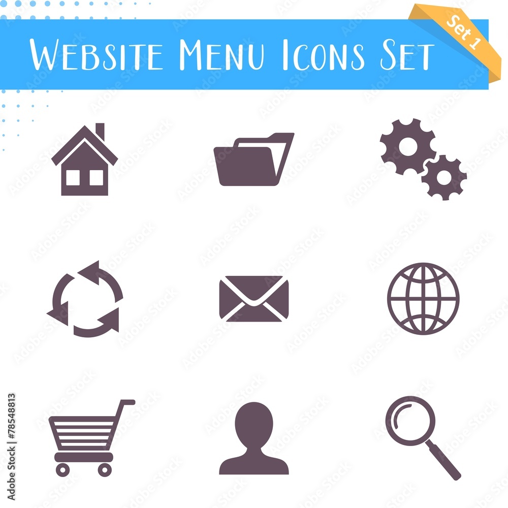Canvas Prints website menu icons