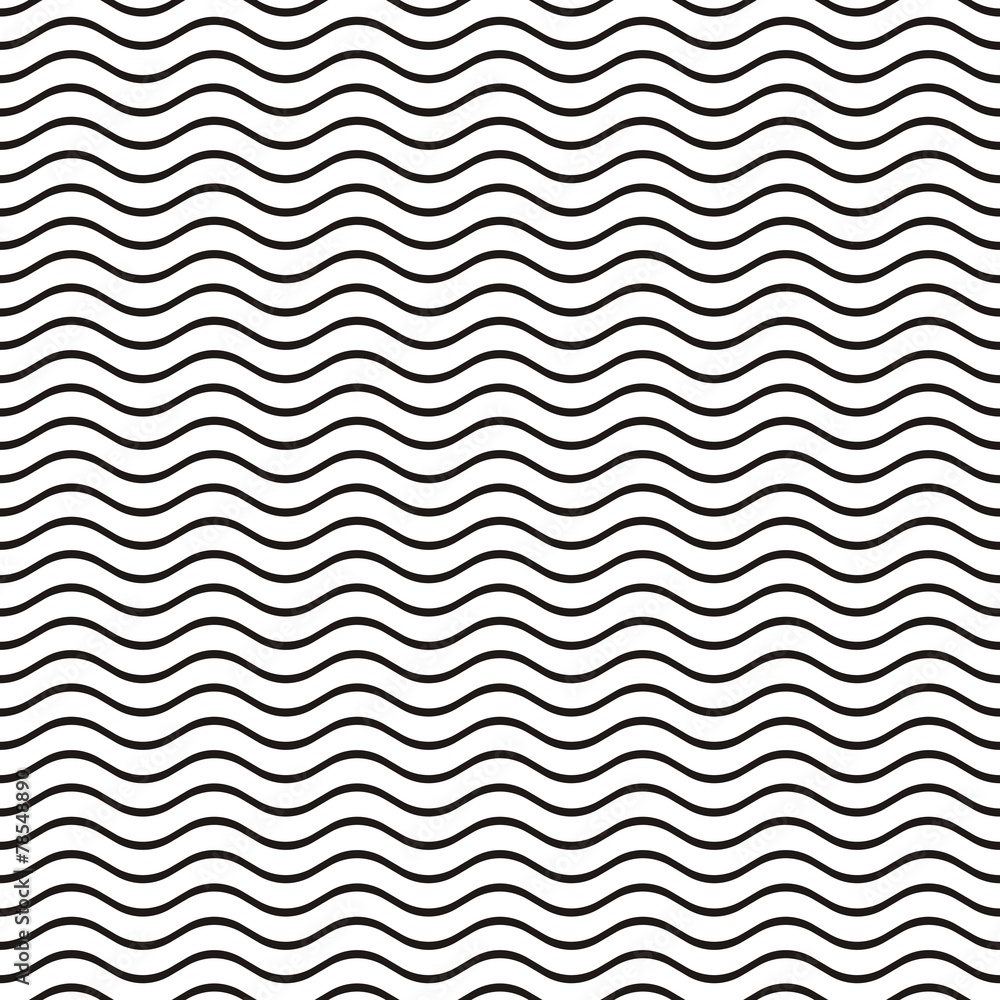 Sticker seamless wavy line pattern