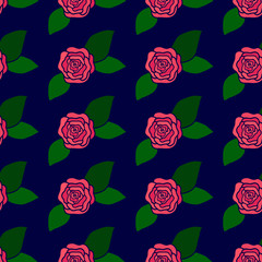 Fototapeta na wymiar Seamless flower vector pattern background