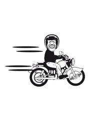 Obraz na płótnie Canvas motorcycle funny
