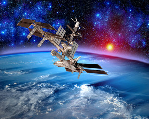 Earth Satellite Space Station