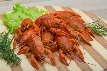 Boiled crayfish