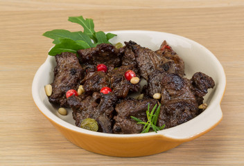 Roasted venison