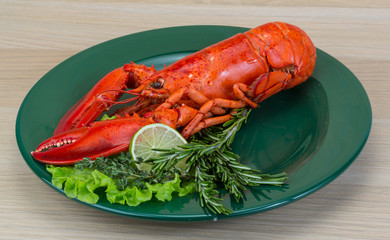 Boiled lobster