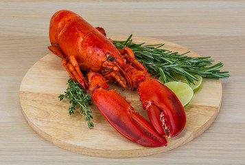 Boiled lobster