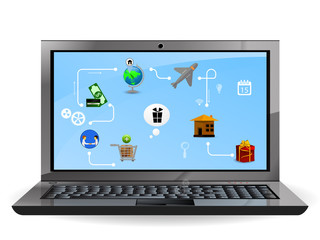 Online Shopping process infographic