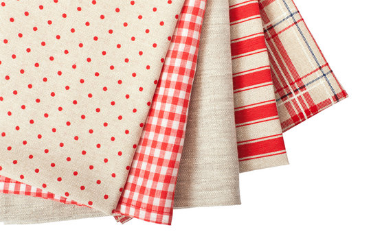 Stack of colorful dish towels