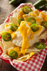 Homemade Nachos with Cheddar Cheese
