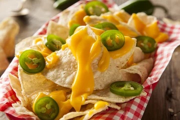 Poster Homemade Nachos with Cheddar Cheese © Brent Hofacker