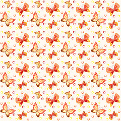Seamless background with butterfly.