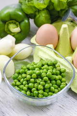 Bowl of green peas