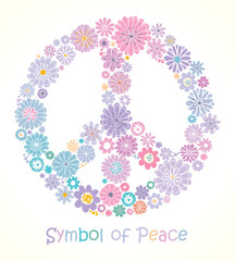 Symbol of peace. Spring flowers.