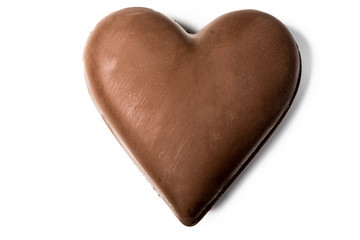 a picture of chocolate hearth isolated on white background