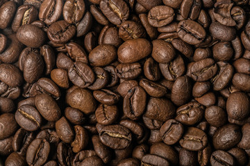 roasted coffee beans, can be used as a background
