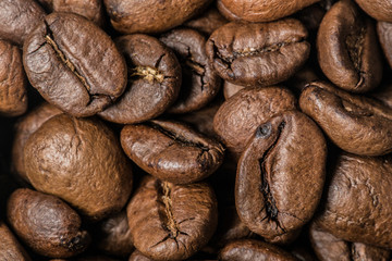 roasted coffee beans, can be used as a background