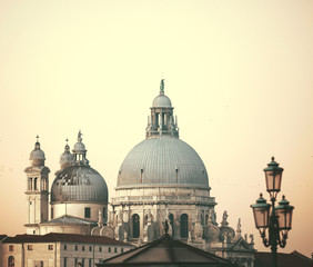 Santa Maria della Salute church on Grand Canal in Venice Italy