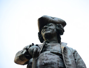 Statue of the great Italian playwright and librettist Carlo Gold