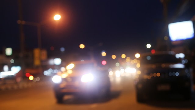 Night street defocus