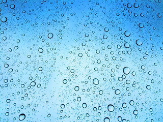 Water drops blue background