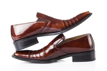Male shoes isolated on the white background