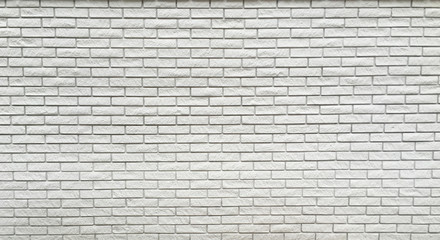 Wide view of white brick wall