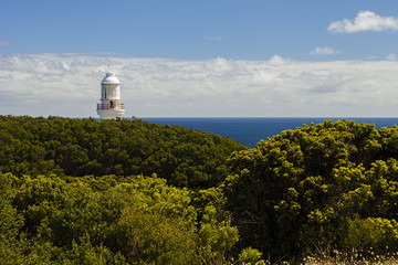 Fototapeta na wymiar Distant Lighthouse