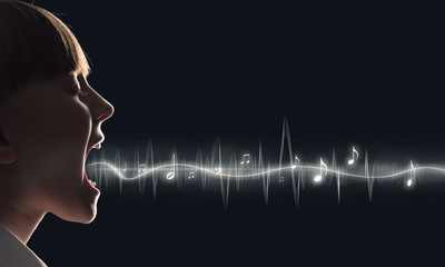 Girl making sound