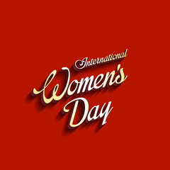 International Women's day 8 March Calligraphy Poster