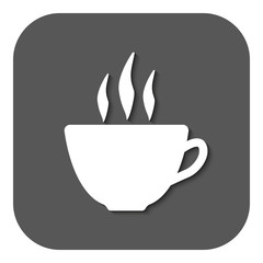 The coffee and cup icon. Tea symbol. Flat