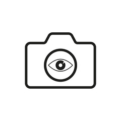 The camera icon. Photo symbol. Flat