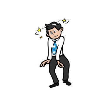 Businessman dizzy