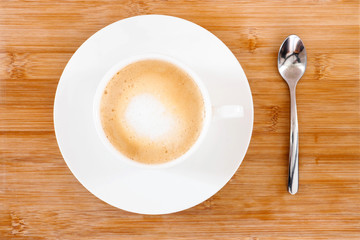Cup of coffee whith teaspoon