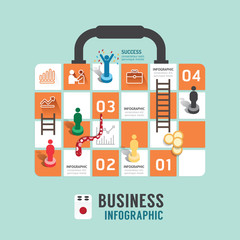 Business board game concept infographic step to successful,busin