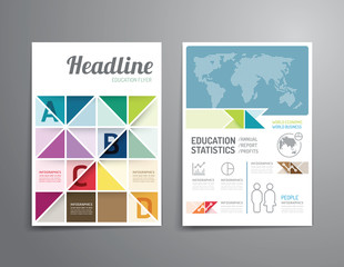 Vector brochure, flyer, magazine cover booklet poster design 