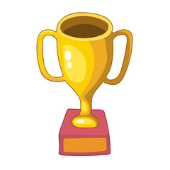 gold trophy isolated illustration