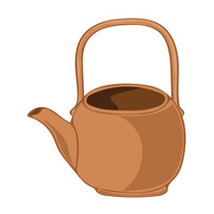 tea kettle isolated illustration
