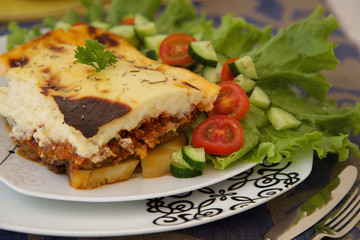 Traditional Greek dish - moussaka