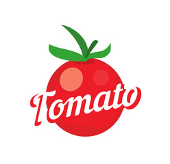 Tomato on white background