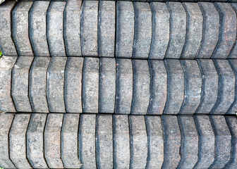 stack concrete blocks and bricks for construction of tile