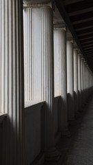 perspective of columns in stoa of attalos