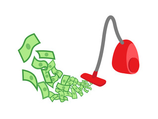 Vacuum cleaner gather money